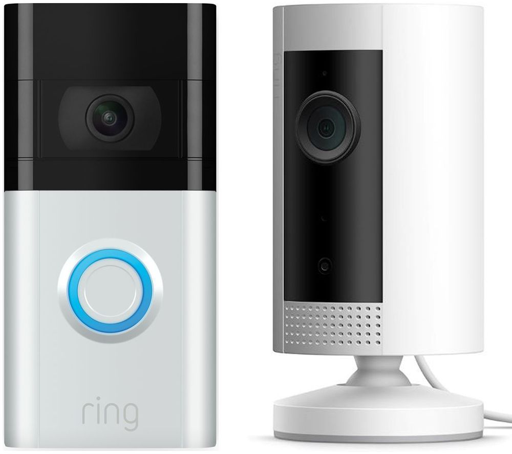 RING Video Doorbell 3 & Indoor Cam Full HD 1080p WiFi Security Camera Bundle