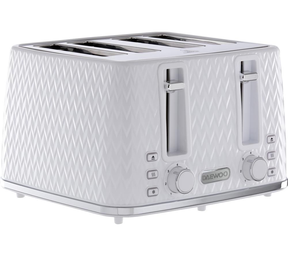 DAEWOO Argyle Collection SDA1864 4-Slice Toaster - White, White