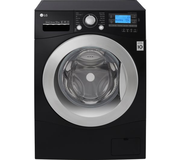 LG FH495BDN8 Smart Washing Machine - Black, Black