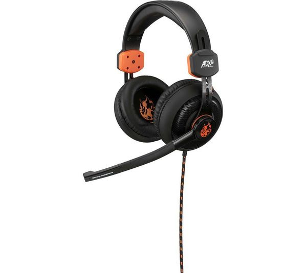 ADX Firestorm A01 Gaming Headset - Black & Orange, Black,Orange