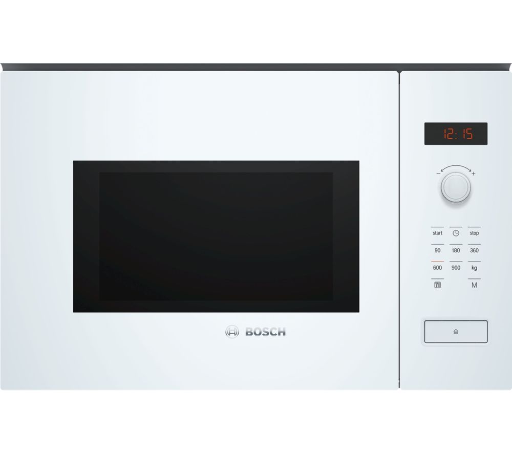 BOSCH Serie 4 BFL553MW0B Built-in Solo Microwave - White, White
