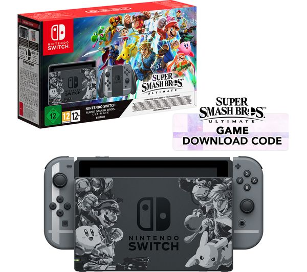 NINTENDO Switch with Super Smash Bros. Ultimate, Grey