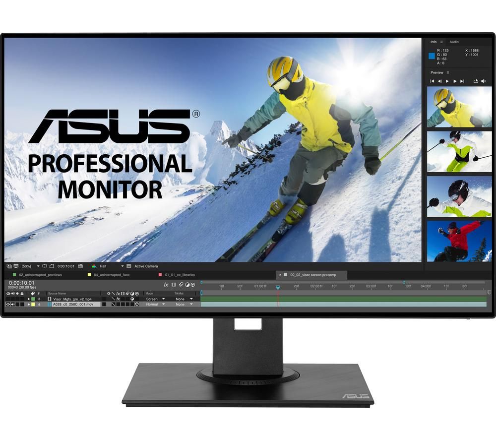ASUS PB247Q Full HD 23.8" IPS LCD Monitor - Grey, Grey