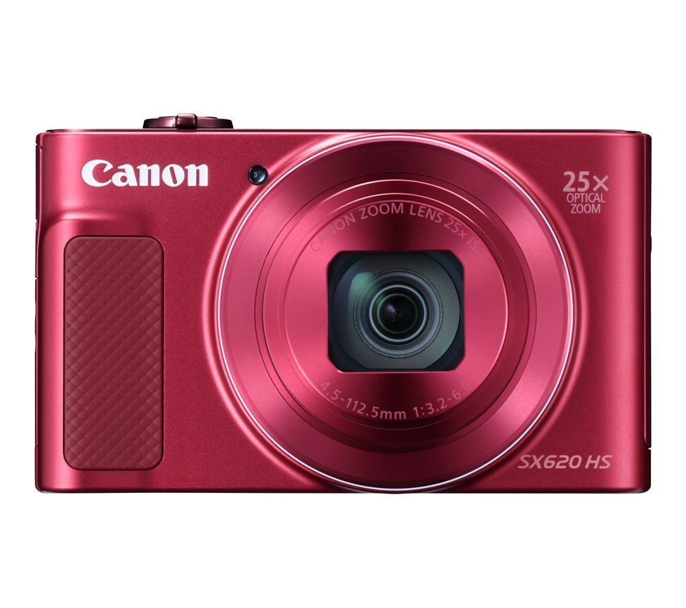 CANON PowerShot SX620 HS Superzoom Compact Camera with 32 GB SDHC Class 10 Card & Case - Red, Red