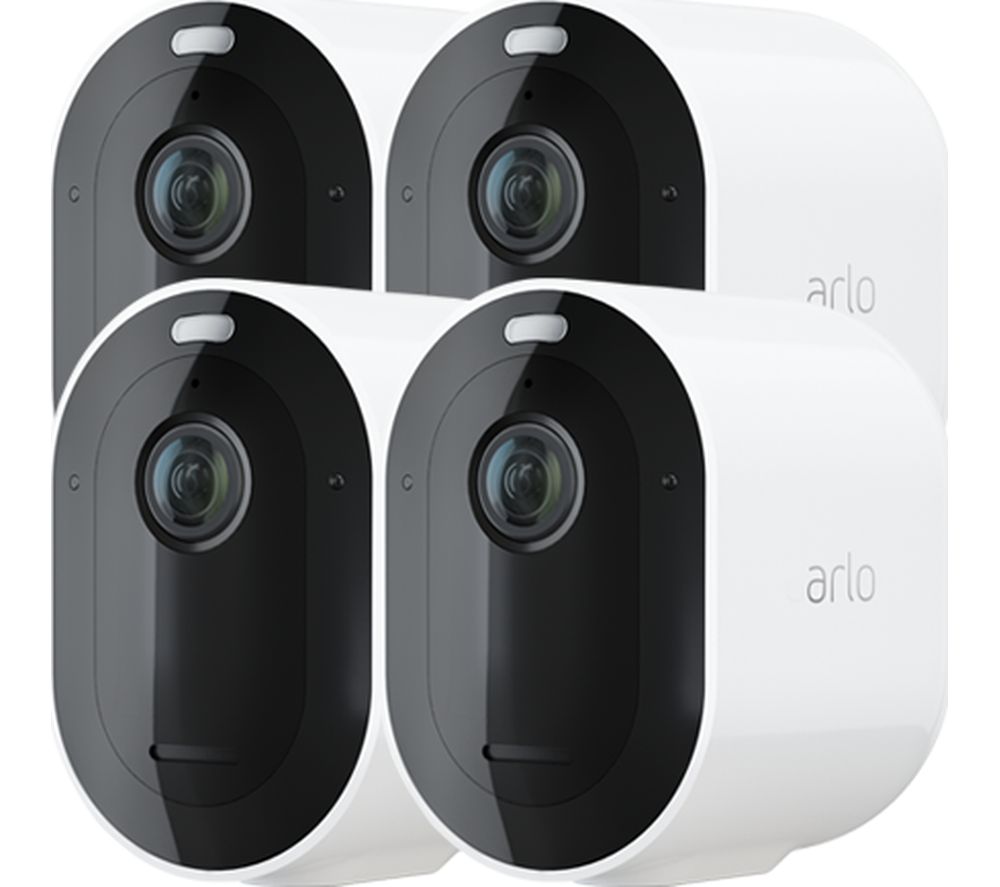 ARLO Pro 3 2K WiFi Security Camera System - 4 Cameras, White, White