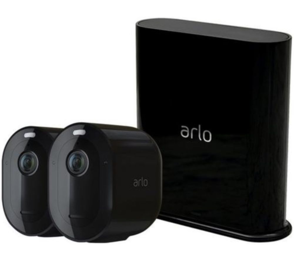 ARLO Pro 3 2K WiFi Security Camera System - 2 Cameras, Black, Black