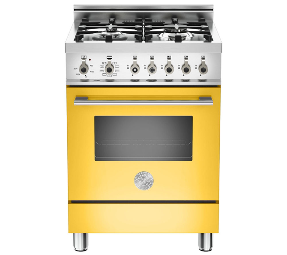 BERTAZZONI Professional 60 X604MFEGI Dual Fuel Cooker - Yellow, Yellow