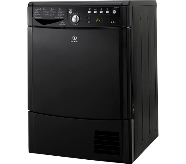 INDESIT Ecotime IDCE8450BKH Condenser Tumble Dryer - Black, Black