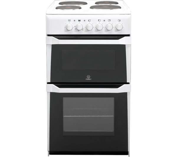 INDESIT IT50EWS Electric Solid Plate Cooker - White, White
