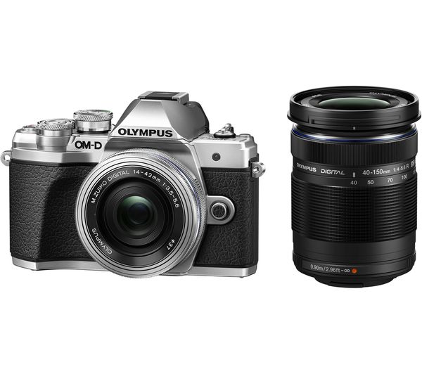 OLYMPUS OM-D E-M10 Mark III Mirrorless Camera with M.ZUIKO DIGITAL ED 14-42 mm f/3.5-5.6 EZ & ED 40-150 mm f/4-5.6 R Lens