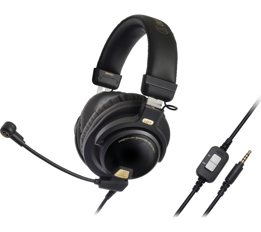 AUDIO TECHNICA ATH-PG1X Gaming Headset - Black, Black