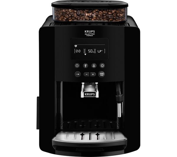 KRUPS Arabica Digital EA817040 Bean to Cup Coffee Machine - Black, Black