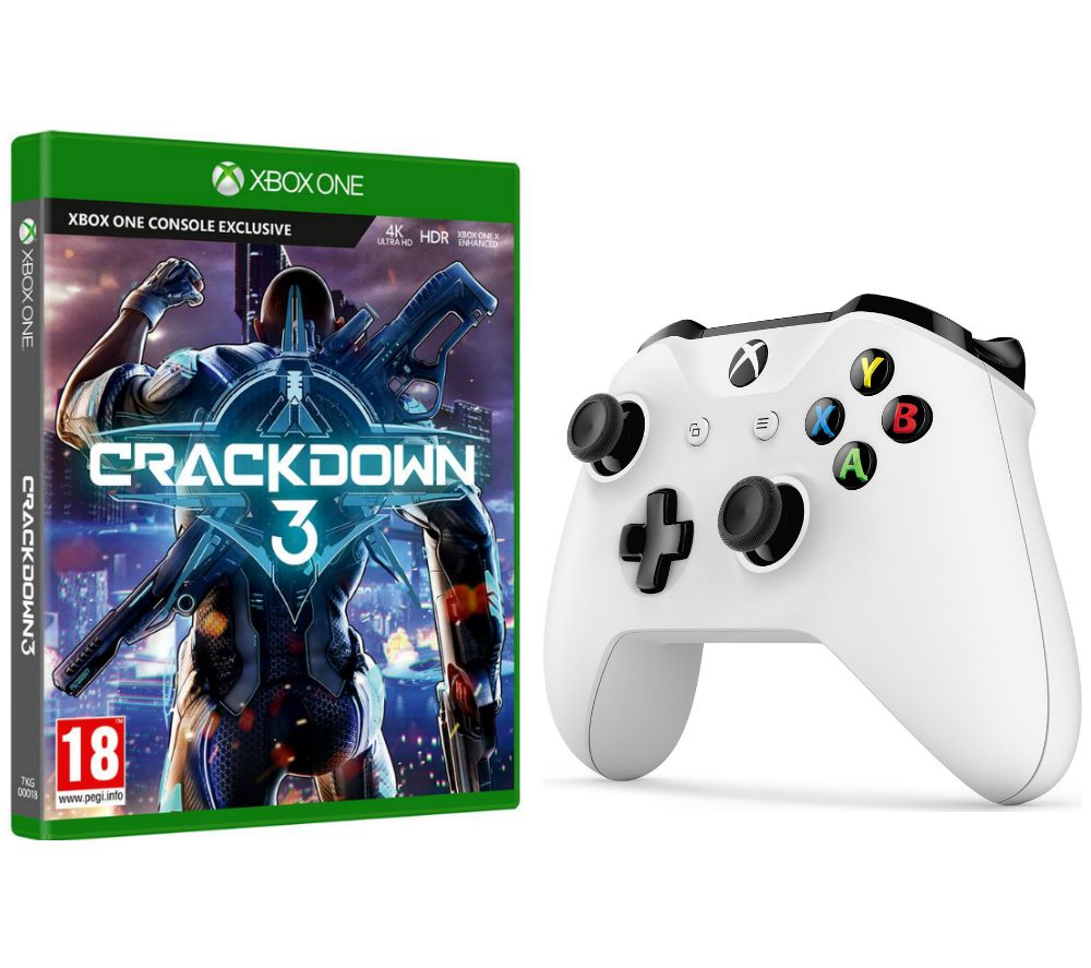 Crackdown 3 & Xbox Wireless Controller Bundle - White, White