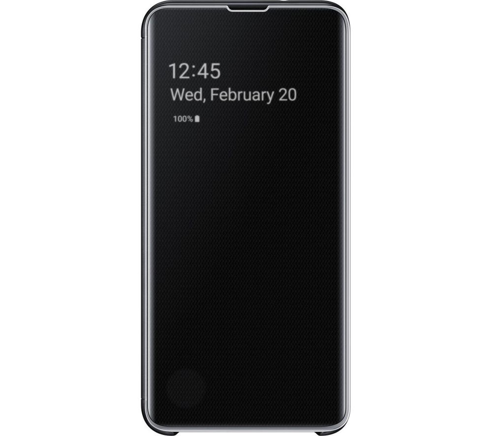 SAMSUNG Galaxy S10e Plastic Clear View Case - Black, Black