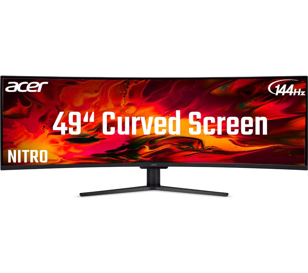 ACER Nitro EI491CRP Full HD 49" Curved LCD Gaming Monitor - Black, Black