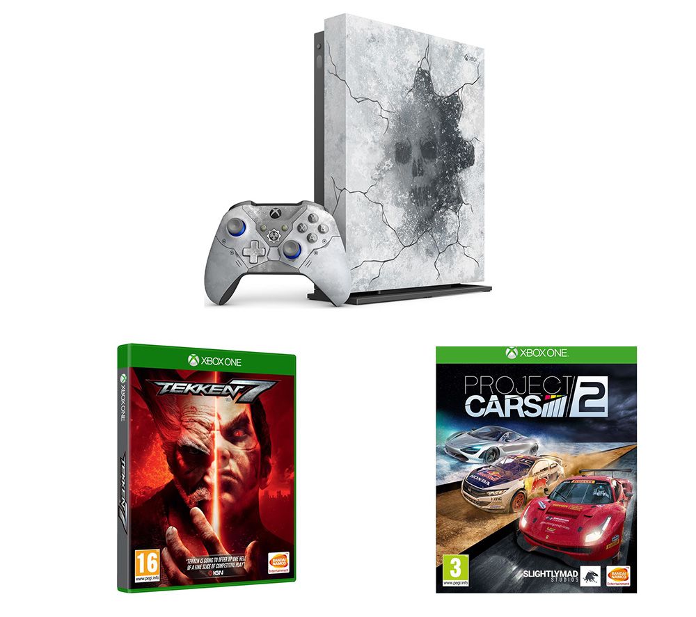 Microsoft Limited Edition Gears 5 Xbox One X, Tekken 7 & Project Cars 2 Bundle, Crimson