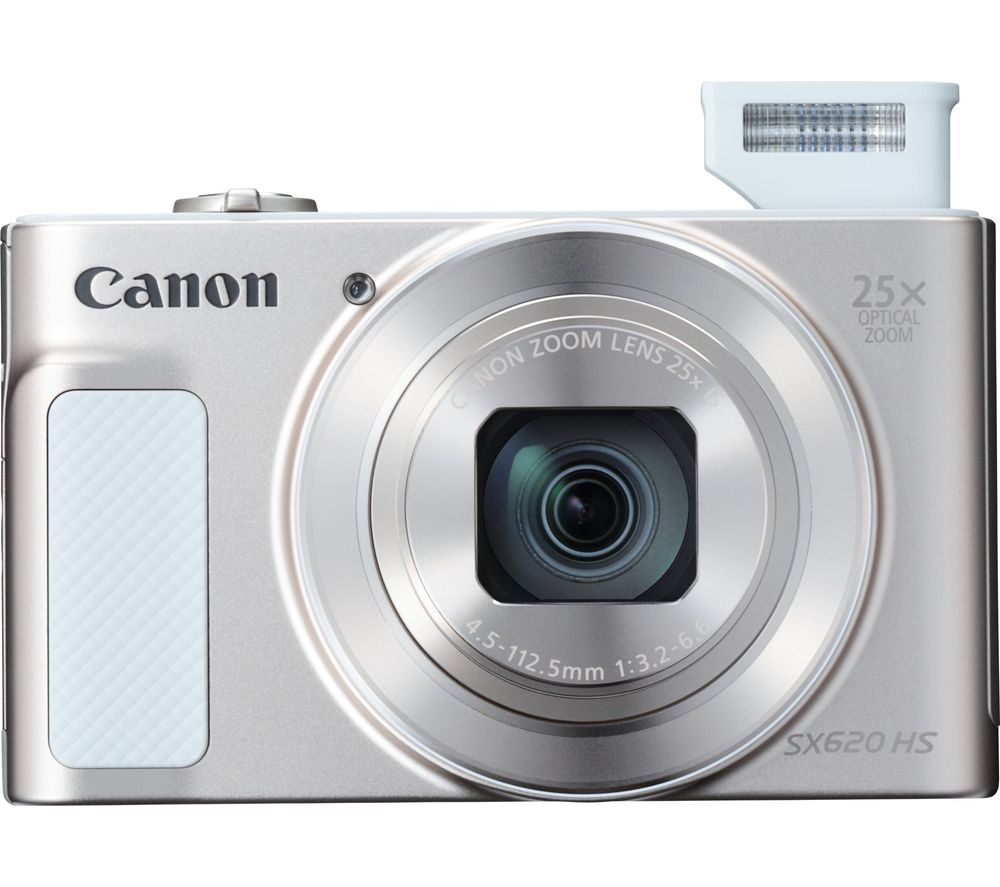 CANON PowerShot SX620 HS Superzoom Compact Camera with 32 GB SDHC Class 10 Card & Case - White, White