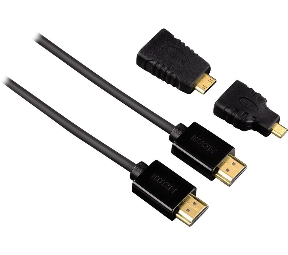 HAMA High Speed HDMI Cable with Adapters - 1.5 m