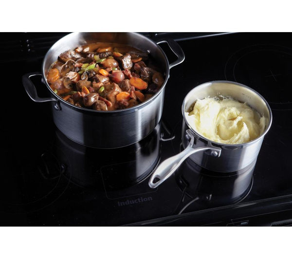Rangemaster Elise 110 Electric Induction Range Cooker - Stainless Steel & Chrome, Stainless Steel