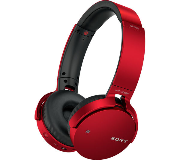 SONY MDR-XB650BTR EXTRA BASS Wireless Bluetooth Headphones - Red, Red