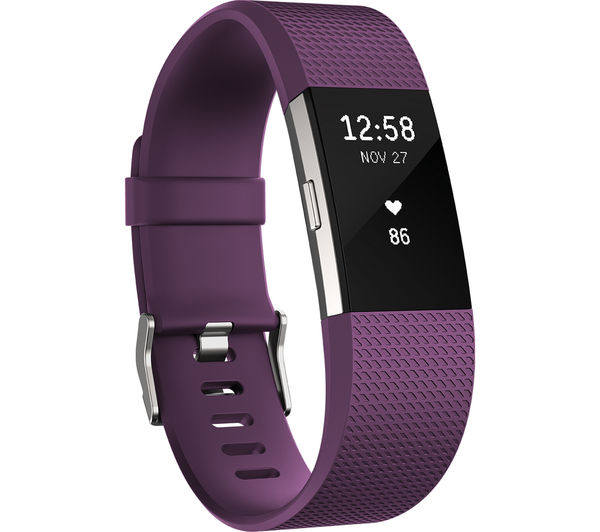 FITBIT Charge 2 - Plum, Large, Plum