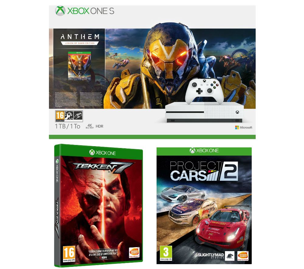 MICROSOFT Xbox One S, Anthem, Tekken 7 & Project Cars 2 Bundle