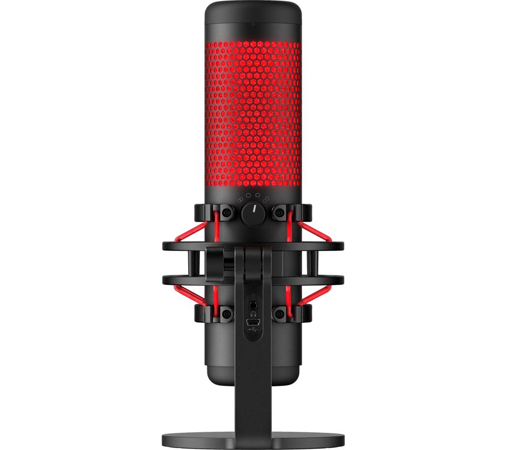 HYPERX HX-MICQC-BK Quadcast Gaming Microphone - Black, Black
