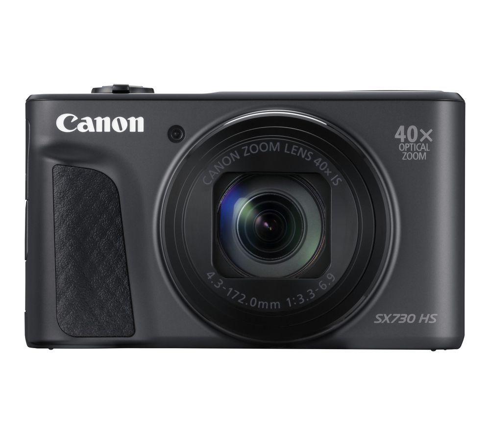 CANON PowerShot SX730 HS Superzoom Compact Camera with 32 GB SD Card and Case - Black, Black