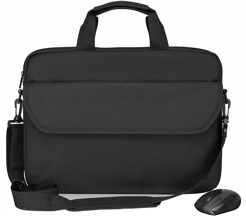 LOGIK L14BUN20 14.1" Laptop Bag & Wireless Mouse Bundle - Black, Black