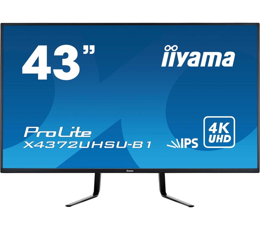 IIYAMA ProLite X4372UHSU-B1 4K Ultra HD 43 IPS LCD Monitor - Black, Black