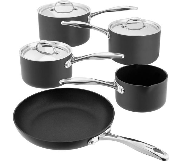 STELLAR 6000 5-piece Non-stick Pan Set - Grey, Grey