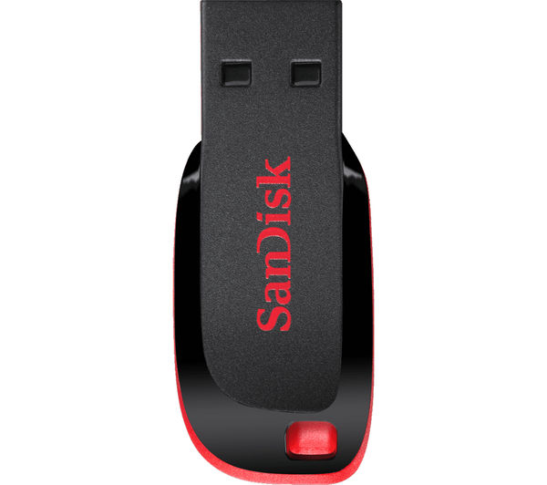 SANDISK Cruzer Blade USB 2.0 Memory Stick - 128 GB, Black, Black