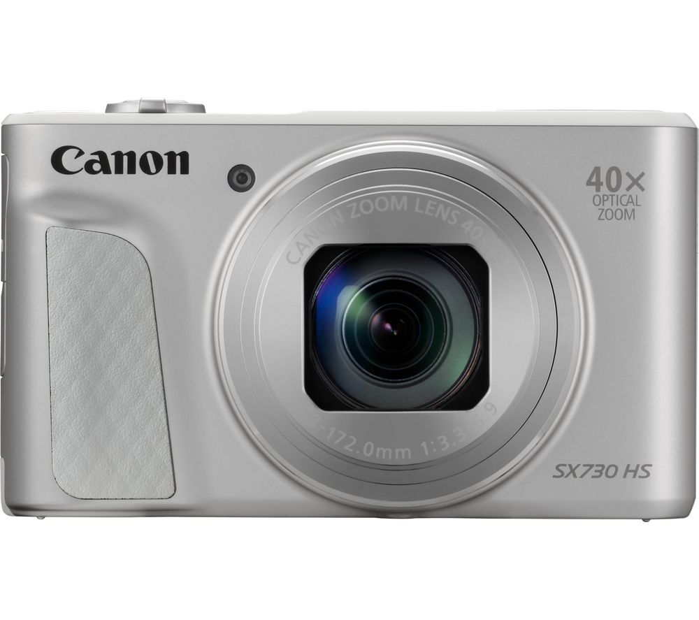 CANON PowerShot SX730 HS Superzoom Compact Camera with 32 GB SD Card and Case - Silver, Silver