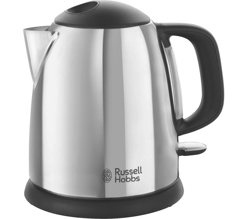 RUSSELL HOBBS Classic 24990 Compact Jug Kettle - Black & Silver, Black
