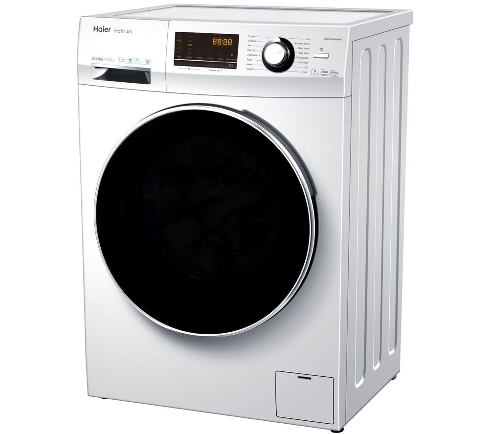 HAIER 636 Series HWD100-BP14636 10 kg Washer Dryer - White, White