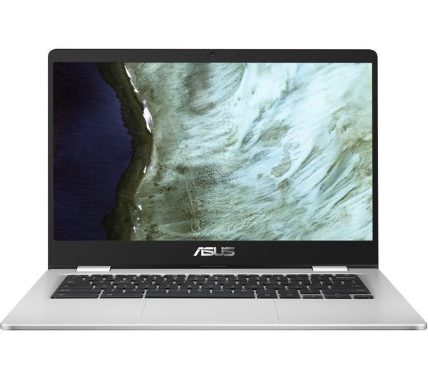 ASUS C423 14" Chromebook - Intel®Celeron, 64 GB eMMC, Black & Silver, Black,Silver/Grey