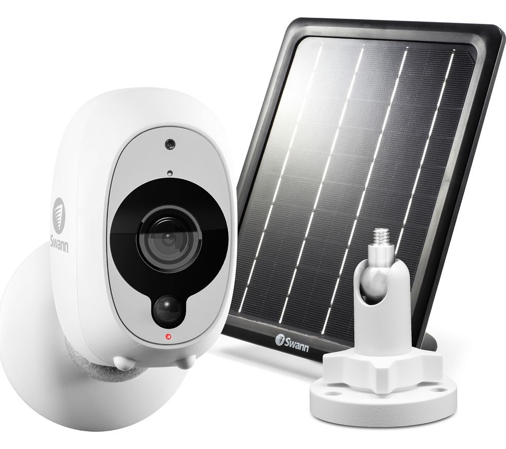 SWANN SWWHD-INTCMSOLSTD-UK Full HD 1080p Security Camera, Mount and Solar Panel Bundle