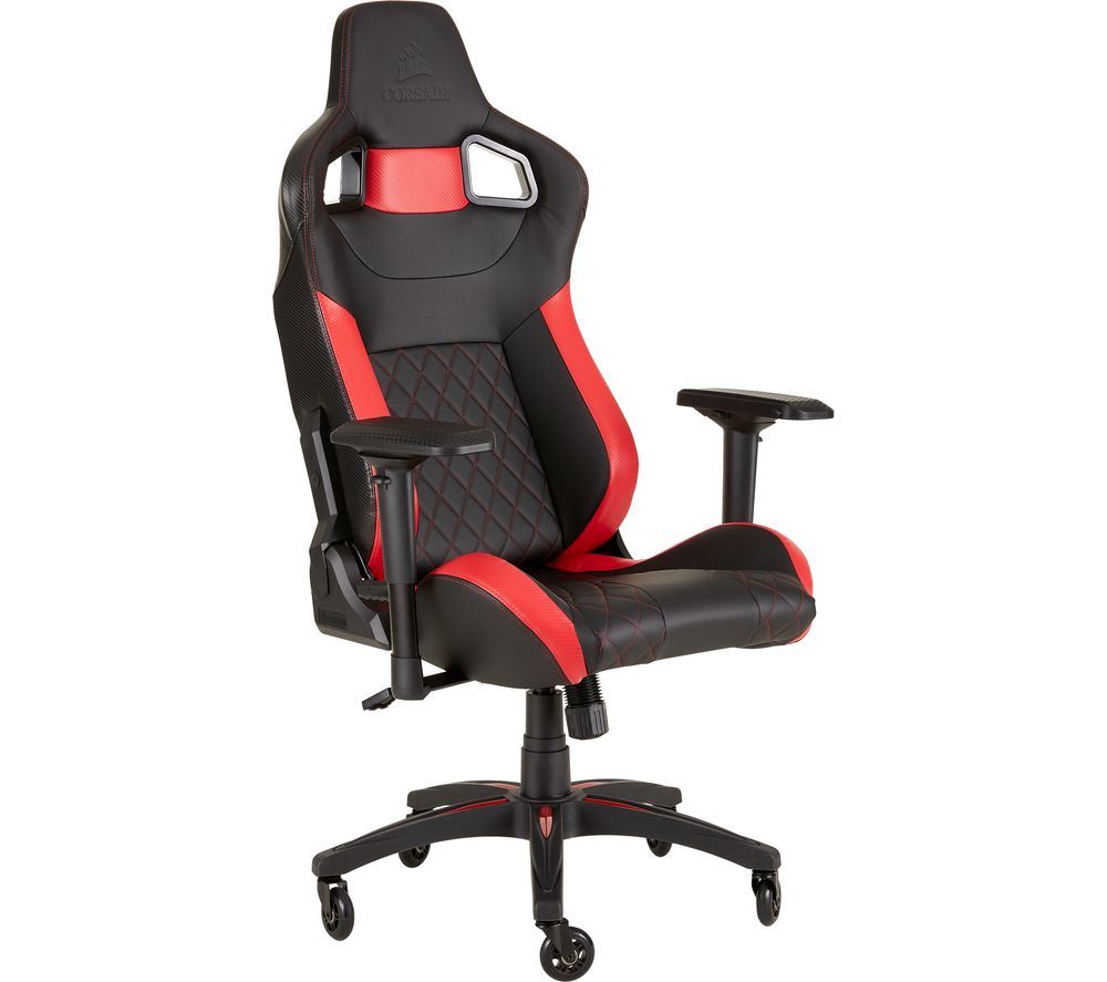 CORSAIR T1 Race Gaming Chair - Black & Red, Black