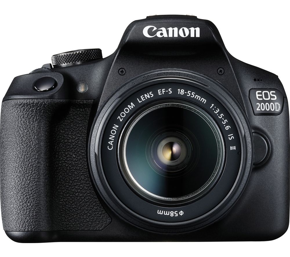 EOS 2000D DSLR Camera with EF-S 18-55 mm f/3.5-5.6 IS II Lens