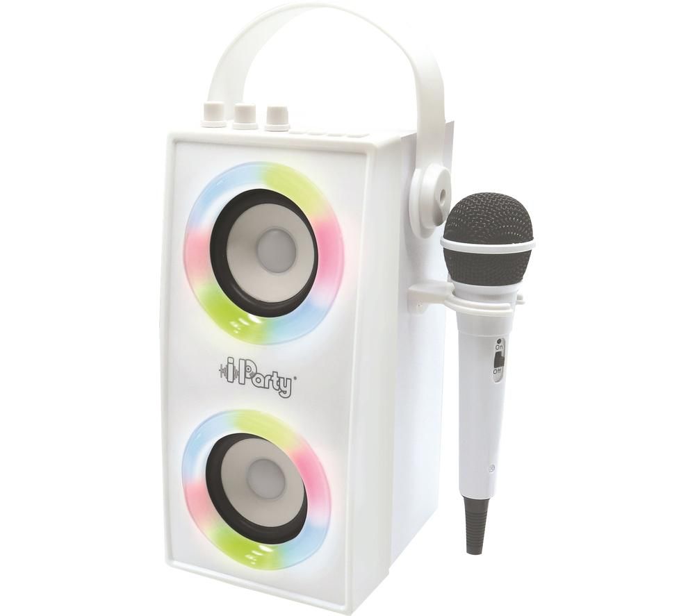 LEXIBOOK iParty BTP180Z Bluetooth Karaoke System - White, White