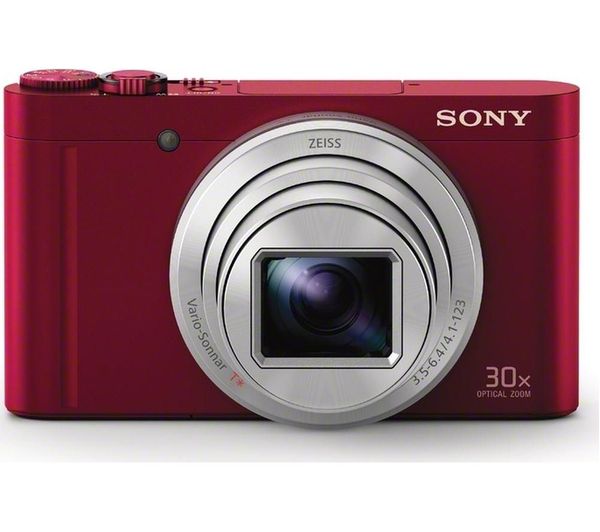 SONY Cyber-shot DSC-WX500R Superzoom Compact Camera - Red, Red