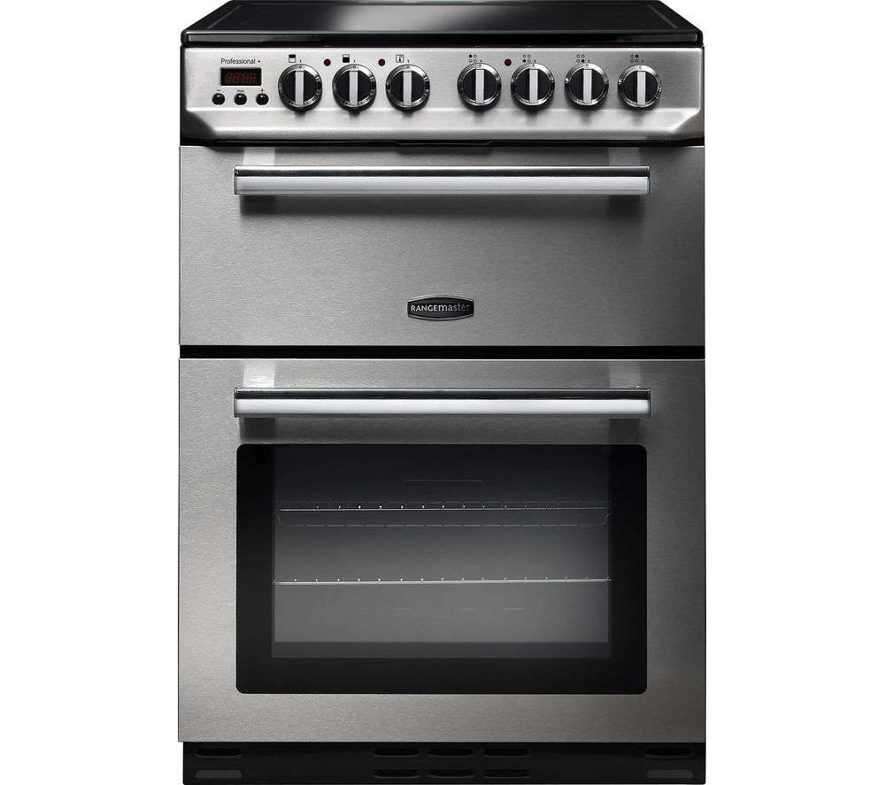 Rangemaster Professional 60 cm Electric Ceramic Cooker - Stainless Steel & Chrome, Stainless Steel