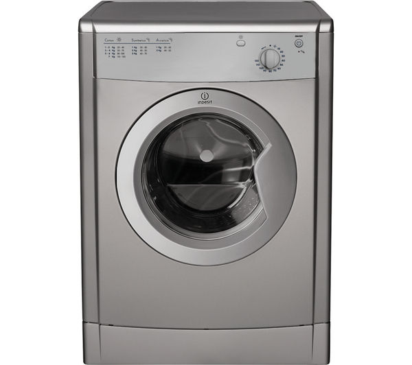 INDESIT Ecotime IDV75S Vented Tumble Dryer - Silver, Silver