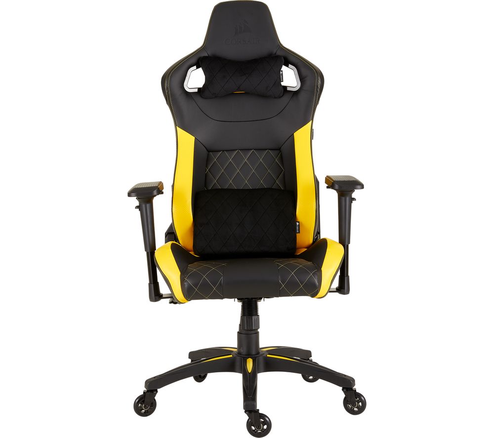 CORSAIR T1 Race Gaming Chair - Black & Yellow, Black