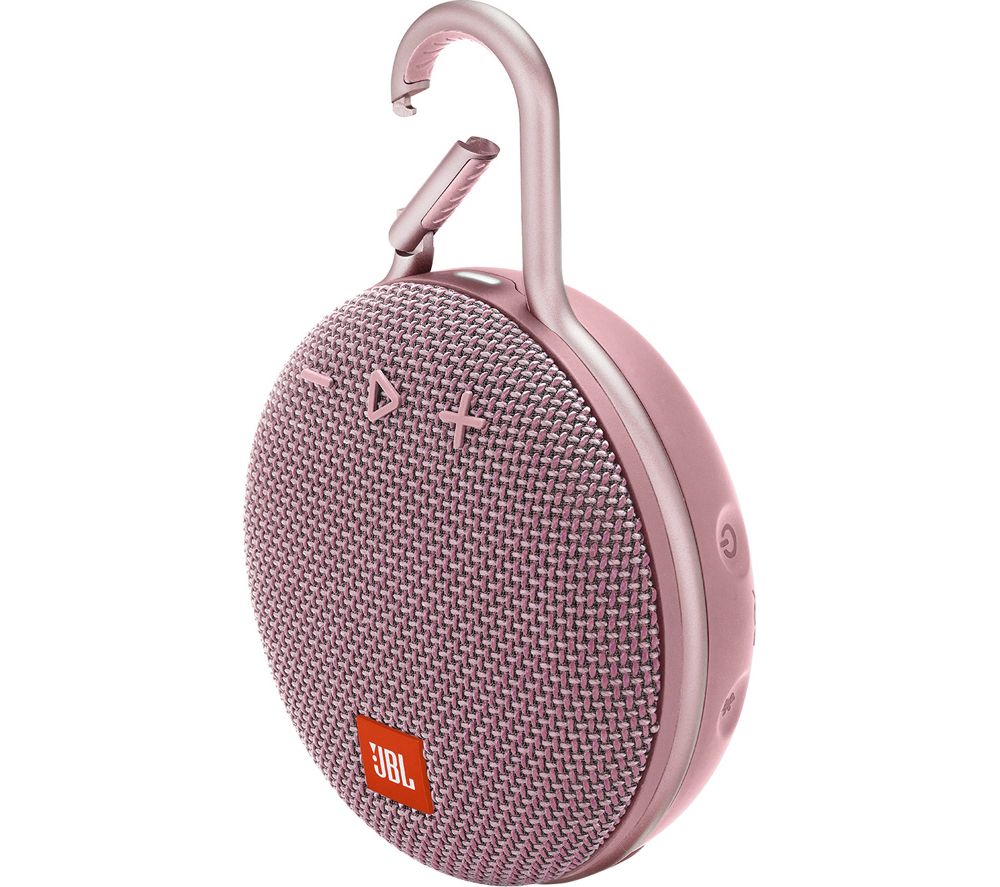 JBL Clip 3 JBLCLIP3PINK Portable Bluetooth Speaker - Pink, Pink
