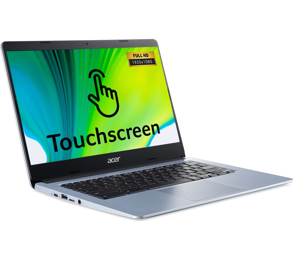 ACER CB314 Touch 14" Chromebook - Intelu0026regCeleron, 64 GB eMMC, Silver, Silver