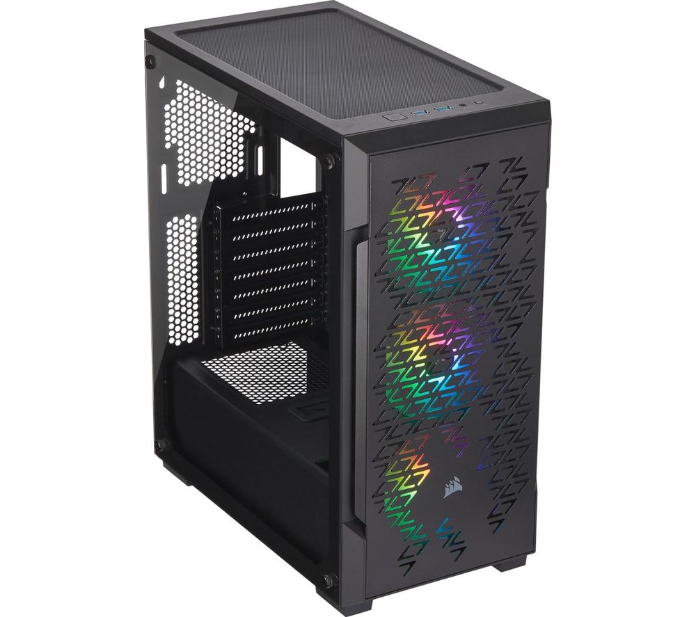 CORSAIR iCUE 220T Mid-Tower ATX PC Case - Black, Black