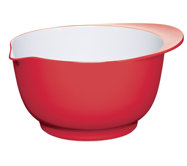 COLOURWORKS 24 cm Mixing Bowl - Red & White, Red
