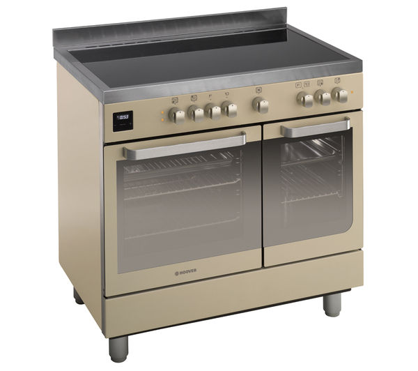 HOOVER HVD9395IV Electric Range Cooker - Ivory & Stainless Steel, Stainless Steel
