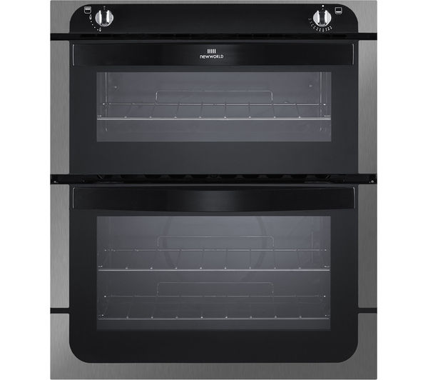 NEW WORLD NW701G Gas Built-under Oven - Black & Stainless Steel, Stainless Steel
